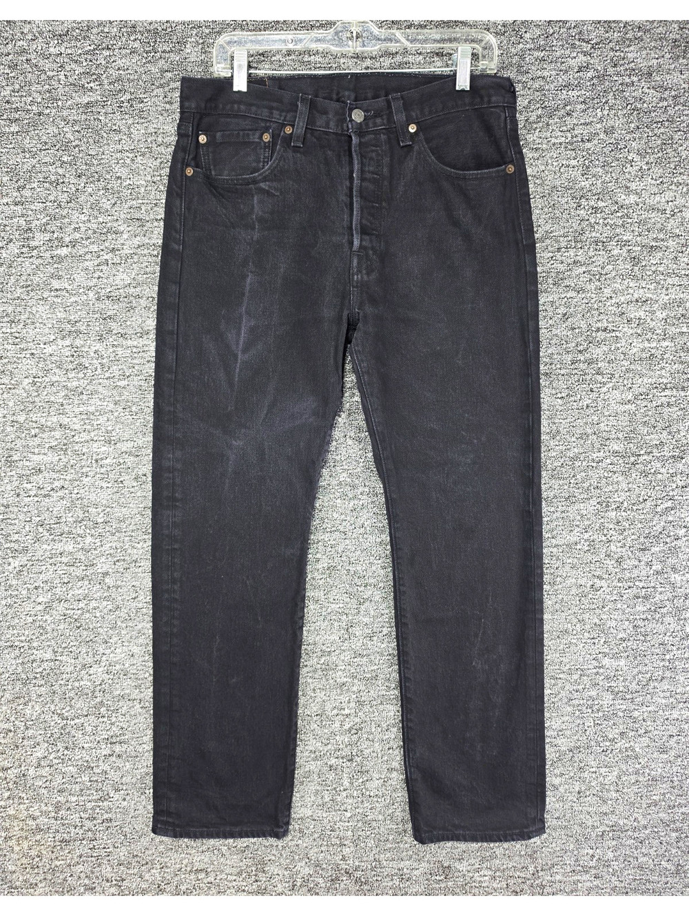 Vtg Levi's 501 XX Series Men's Black Dark Wash Straight Denim Jeans Button.